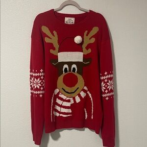 Merry Christmas From V28 Red Reindeer Christmas Sweater Size XXL
